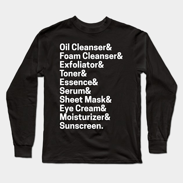 10 Step Korean Skincare Long Sleeve T-Shirt by Red
